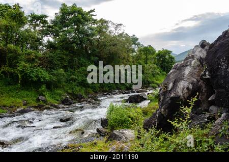 Vue sur les chutes de Chapili à Canacona, Goa, Inde Banque D'Images