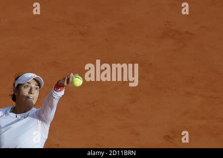 CAROLINE GARCIA (FRA) lors du tournoi de tennis Roland Garros 2020, Grand Chelem, le 4 octobre 2020 au stade Roland Garros à Paris, France - Phot Banque D'Images