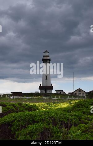 Pigeon point Lighthouse, construit en 1871 et maintenant un parc de l'État de Californie. Banque D'Images