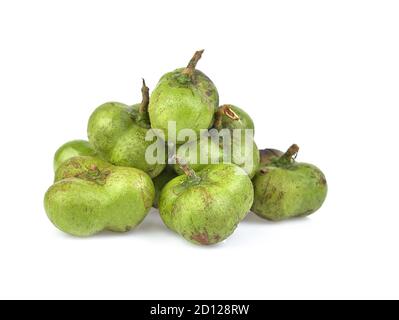 Graines de thé vert isolées sur fond blanc Banque D'Images