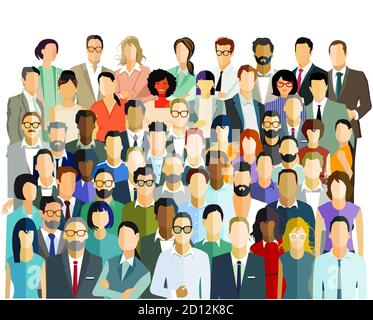Communauté de personnes, groupe d'équipe - illustration vectorielle Illustration de Vecteur