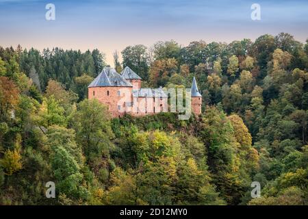 Château dans les Ardennes, Belgique. Banque D'Images