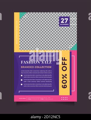 Mode créatif et moderne modèle de vente au format A4 Illustration de Vecteur