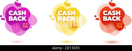 Design liquide amoeba. Formes d'amibe colorées dynamiques. Modèle de bannière moderne pour logo, prospectus, présentation. Couleurs jaune, rouge, bleu Illustration de Vecteur