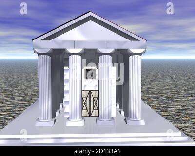 Ancien portique romain ou grec Banque D'Images