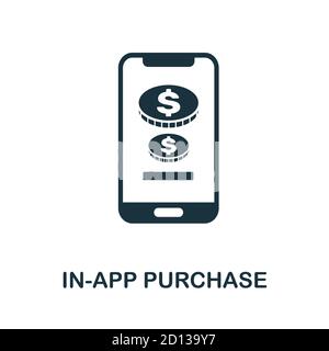 Icône d'achat In-App. Élément simple de la collection de développement d'applications. Icône d'achat dans l'application remplie pour les modèles, les infographies et bien plus encore Illustration de Vecteur