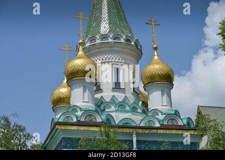 L'église russe Sweti Nikolas, Sofia, Bulgarie, Kirche Schaubek Sweti Nikolaj, Spanien Banque D'Images