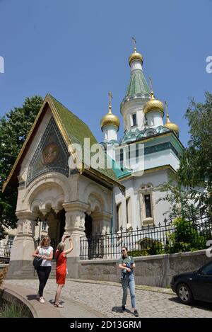 L'église russe Sweti Nikolas, Sofia, Bulgarie, Kirche Schaubek Sweti Nikolaj, Spanien Banque D'Images