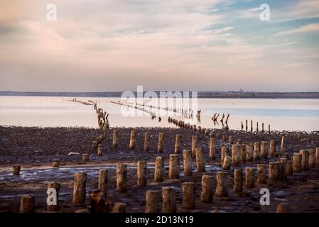 Estuaire de Kuyalnik - liman sur la côte nord-ouest de la mer Noire, situé au nord d'Odessa Banque D'Images