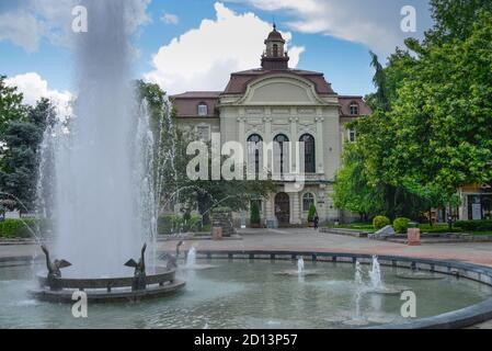 Fontaines, l'hôtel de ville, Stefan Stambolov Platz, Plovdiv, Bulgarie, Springbrunnen, Rathaus, Spanien Banque D'Images