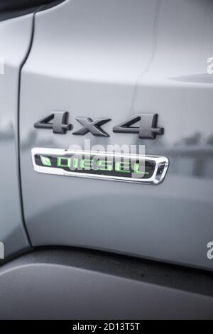 Jeep Renegade sur glace dans le nord de la Suède, février 2015 Banque D'Images