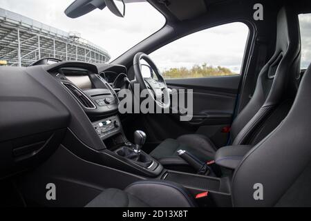 Ford Focus RS 2016 au Rockingham Motor Speedway, Northamptonshire, 1er juin 2016 Banque D'Images