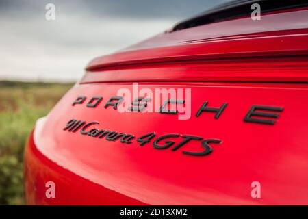 Porsche 911 Carrera 4 GTS Southampton, 16 août 2015 Banque D'Images