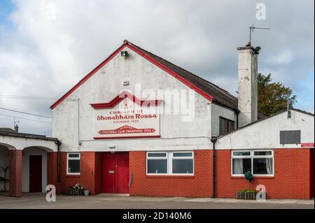 Skibbereen, West Cork, Irlande. 5 octobre 2020. Le siège social de GAA a annoncé cet après-midi que tous les présentoirs du club doivent être reportés jusqu'à nouvel ordre en raison des cas de hausse de COVID-19. Avec le NPHET conseiller au gouvernement de déplacer tout le pays vers les restrictions de niveau 5, un verrouillage virtuel, le GAA a suspendu les jeux de compétition et cinq finales de comté. C'est après que les fans de GAA ont été vus célébrer après que Blackrock a gagné le Cork Senior Hurling Championships hier. Le club GAA O'Donovan Rossa de Skibbereen a été fermé aujourd'hui. Crédit : AG News/Alay Live News Banque D'Images