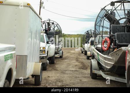 Alors que l’ouragan Sally approche de la côte américaine du Golfe, le secteur de la patrouille frontalière de Laredo mobilise des moyens le 14 septembre 2020 pour appuyer les efforts d’intervention en cas de catastrophe le long de la côte. Banque D'Images
