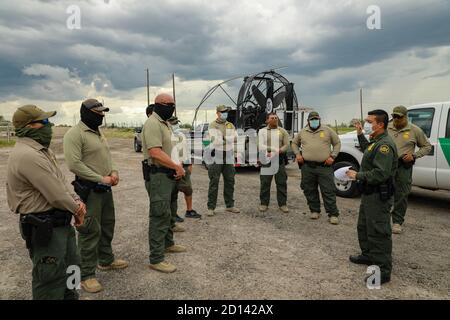 Le 14 septembre 2020, le secteur de la patrouille frontalière de Laredo a mobilisé des ressources et des biens pour aider aux efforts d’intervention en cas d’ouragan Sally le long de la côte américaine du Golfe. Banque D'Images