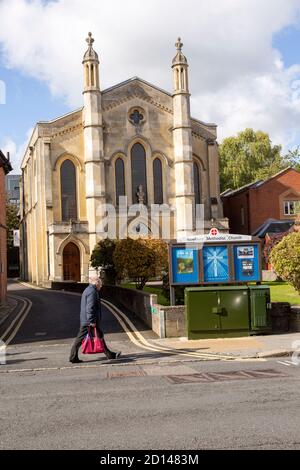 Église méthodiste au large de Northbrook Street, dans le centre-ville de Newbury, Berkshire, Angleterre, Royaume-Uni Banque D'Images