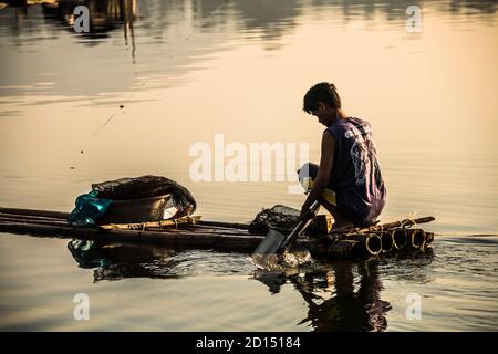 Images des lacs de la ville de San Pablo, Laguna Banque D'Images