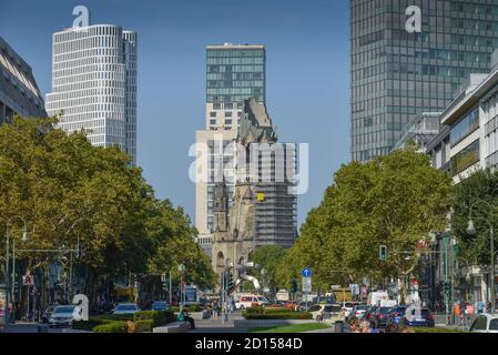 Wilhelm-impériale, l'église commémorative Tauentzien, Charlottenburg, Berlin, Allemagne, Kaiser-Wilhelm-Gedaechtniskirche, Deutschland Banque D'Images