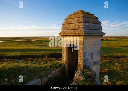 France, Charente-Maritime (17), Saintonge, Hiers-Brouage, citadelle de Brouage, labellisé les plus Beaux villages de France, queue d'une chauffeuse Banque D'Images