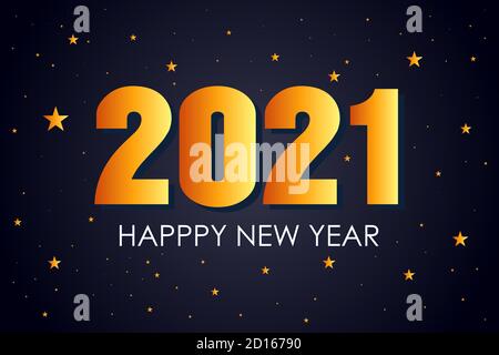 bonne nouvelle année 2021 fond de design avec étoile. Illustration de Vecteur