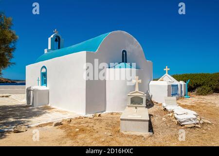 Grèce, Cyclades, l'île d'Antiparos, l'église d'Agios Georgios Banque D'Images