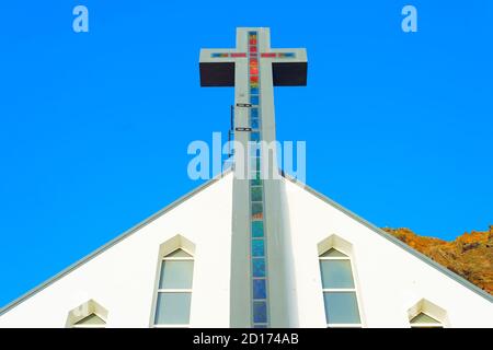 Église paroissiale de Santo Amaro dans le village de Paul do Mar, île de Madère, Portugal Banque D'Images