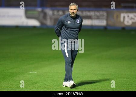 Barrow-in-Furness, Royaume-Uni. 5 octobre 2020. David Dunn, le gérant du Barrow, avant le match de Trophée entre Barrow et Leeds United à la rue Holker, Barrow-in-Furness, le lundi 5 octobre 2020. (Credit: Mark Fletcher | MI News) Credit: MI News & Sport /Alay Live News Banque D'Images