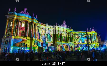 Fête des Lumières, ancienne bibliothèque - faculté juridique, place Bebel, milieu, Berlin, Allemagne, Alte Bibliothek - Juristische Fakultaet, Bebelplatz, Mitte, Banque D'Images