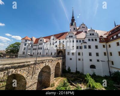 Château de Hartenfels à Torgau, Saxe, Allemagne Banque D'Images