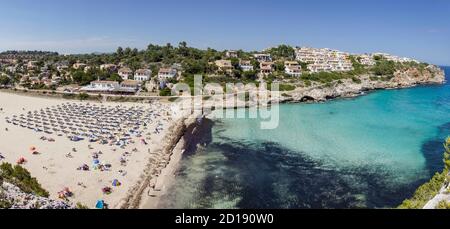 Cala Romantica, - S'Estany den mas-, Manacor, costa de Llevant. Mallorca, Islas Baleares. Espagne Banque D'Images