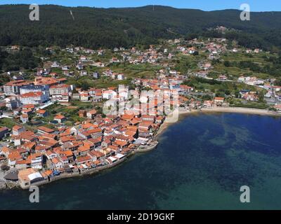 Vue aérienne de Combarro à Pontevedra Galice Espagne Banque D'Images