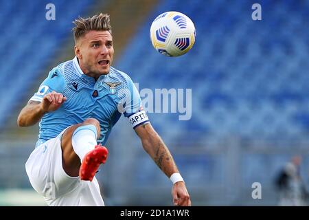 Ciro immobile du Latium en action pendant le championnat italien Serie UN match de football entre SS Lazio et FC Internazionale le 4 octobre 2020 à S. Banque D'Images