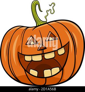 Dessin animé Illustration du personnage de citrouille de Halloween Jack-O'-Lantern Illustration de Vecteur