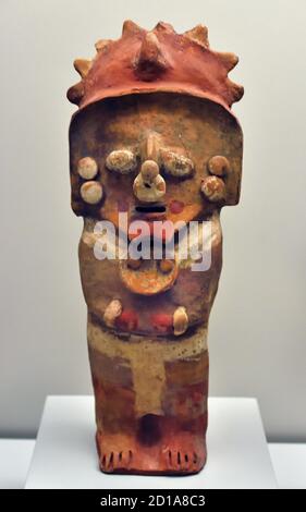 Culture du Guangala figure anthropomorphique développement régional (500 BC-500 AD). Côte sud-ouest de l'Équateur. Banque D'Images