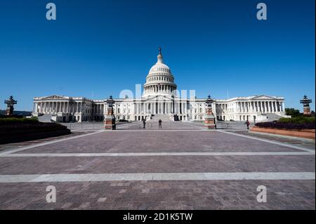 Washington, États-Unis. 05e octobre 2020. Vue extérieure sur la partie est du Capitole des États-Unis. Crédit : SOPA Images Limited/Alamy Live News Banque D'Images
