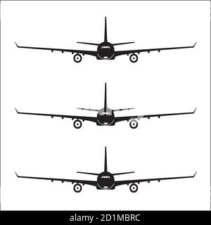 Silhouette d'avion - vecteur Illustration de Vecteur