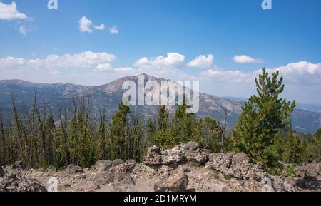 Randonnée sur Sepulcher Mountain, parc national de Yellowstone, Wyoming, États-Unis Banque D'Images