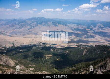 Randonnée sur Sepulcher Mountain, parc national de Yellowstone, Wyoming, États-Unis Banque D'Images