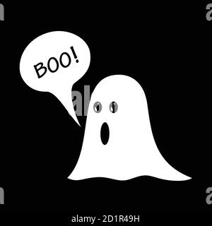 Halloween Boo Ghost. Illustration de Vecteur