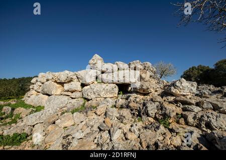 conjunto prehistórico de Capocorb Vell, principios del primer milenio a. C. (Edad de Hierro), Monumento Histórico Artístico, Llucmajor, Mallorca, Bal Banque D'Images