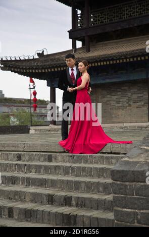 Photo avant mariage tendance, Xi'an, Chine Banque D'Images