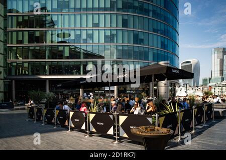 Terrasse du restaurant Gaucho, Londres Banque D'Images