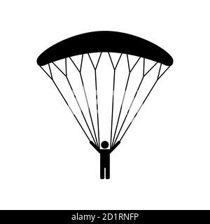 Pictogramme de parapente isolé sur fond blanc illustration du vecteur EPS10 Illustration de Vecteur