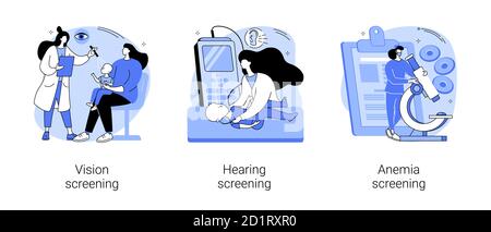 Illustrations vectorielles abstraites du concept de soins de santé pour nouveau-nés. Illustration de Vecteur