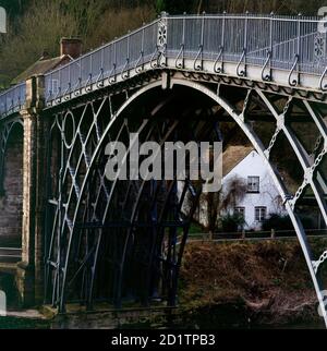 IRON BRIDGE, Telford, Shropshire. Vue détaillée du fer à repasser. Banque D'Images