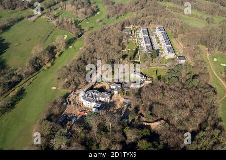 Sundridge Park Mansion and Landscape Park, a Humphry Repton and John Nash commission, Sundridge Park, Bromley, Londres, 2018, Royaume-Uni. Vue aérienne. Banque D'Images