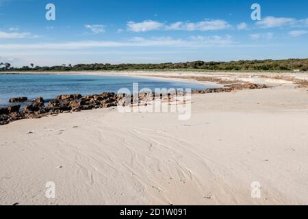 Plage de es Caragol, commune de Santanyi, Majorque, Iles Baléares, Espagne Banque D'Images