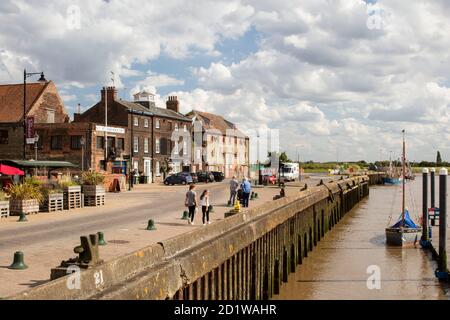 South Quay, King's Lynn, Norfolk. Vue générale du quai depuis le nord-ouest. Banque D'Images