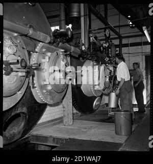 McMullen's Brewery, Hartham Lane, Hertford, Hertfordshire. La chaufferie de la brasserie Hertford de McMullen. Banque D'Images